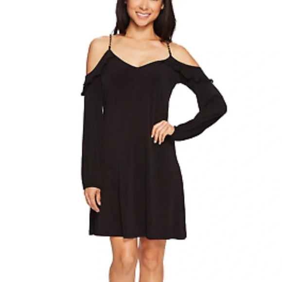 NWT Michael Michael Kors Cold Shoulder Dress - Picture 1 of 6